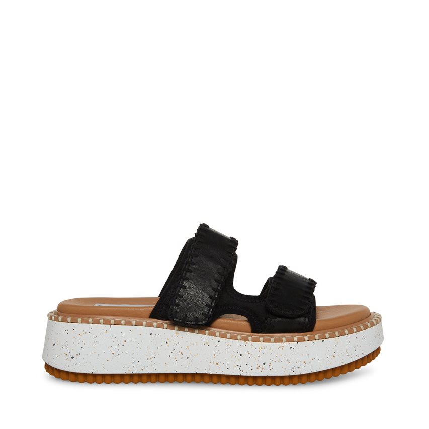 Sandalias de Diapositivas Steve Madden Otto Mujer Negras | ES CJ019E